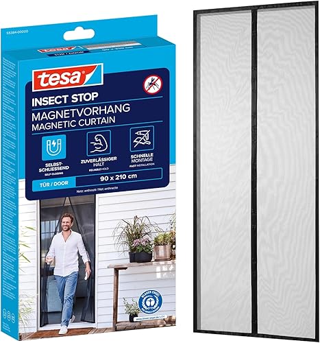 tesa magnetic self-closing insect screen curtain